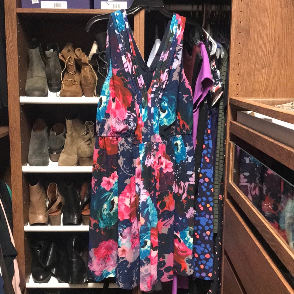 NWOT Betsy Johnson flower print dress - sz10